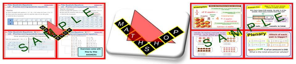 Shamster's Maths Shop