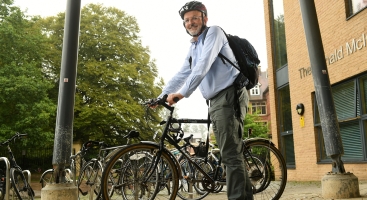 Paul Ramchandani on his bike